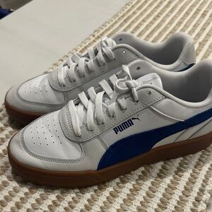 Puma Classic White and Blue Sneakers